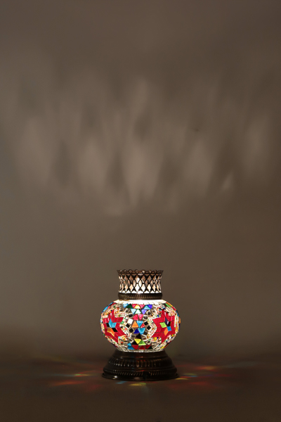 No.2  Size Turkish Mosaic Glass Short Table Lamp